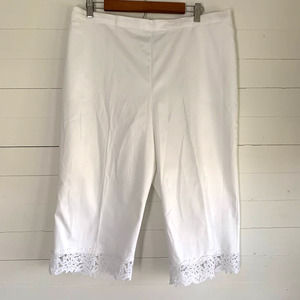 NWT Alfred Dunner Women's Capri's Lace Hem Size 18P